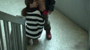 AsianSexPorno.Com – Chinese couple having sex in public staircase