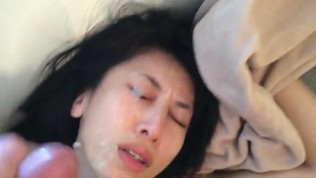 Cute Chinese girl Steph lau receives a facial