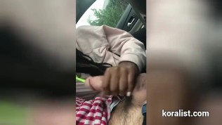 Pulled Over So This Black Hooker Could Suck My Cock