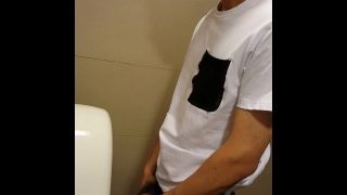 Hot Straight Asian Boy Guy Twink Uncut Cock Pissing Piss Pee Urinal