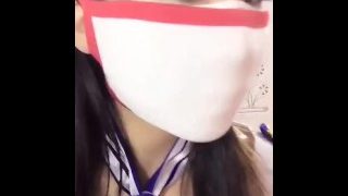 Mask Fetish with Chinese girl on webcam 03